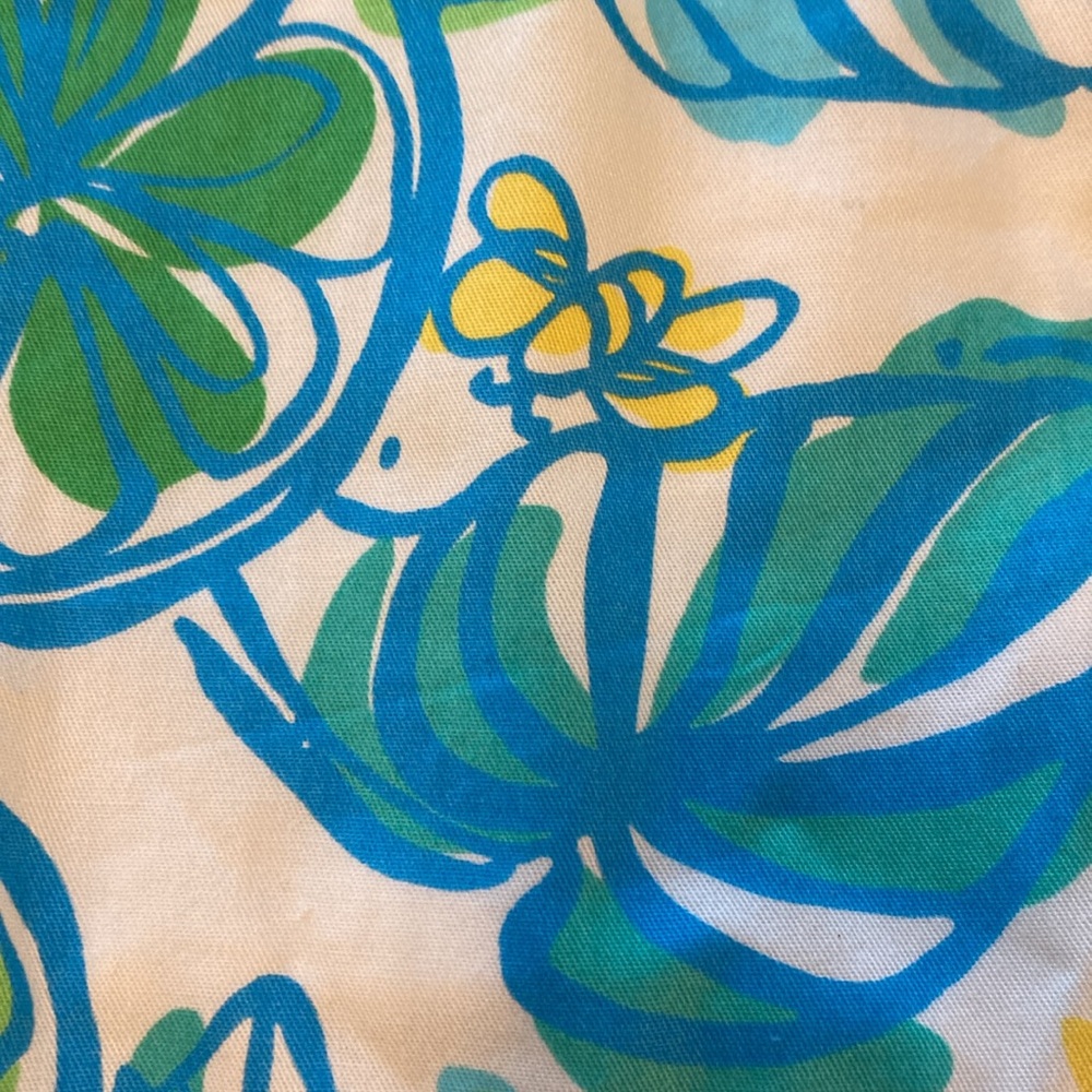 LILLY PULITZER Marigold Blue Green Yellow Print Cotton Mini Skirt Skort‎ - Picture 3 of 9